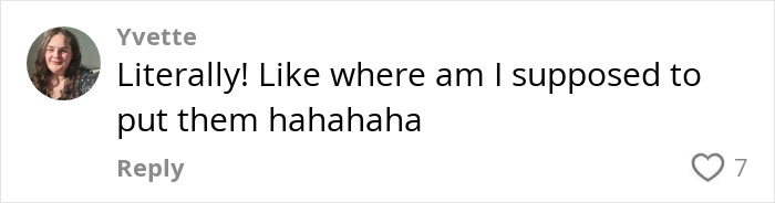 Comment from Yvette: "Literally! Like where am I supposed to put them hahahaha," discussing reactions to stares.