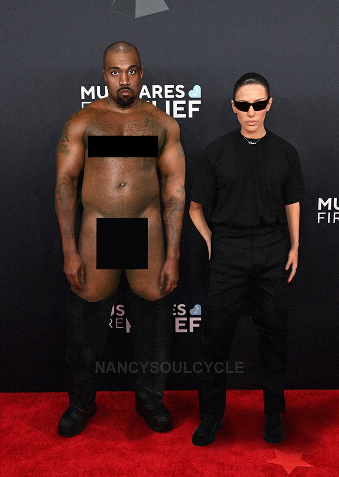 AI meme featuring a person in minimal clothing alongside a fully dressed individual on a red carpet background. AI meme featuring a person in minimal clothing alongside a fully dressed individual on a red carpet background.