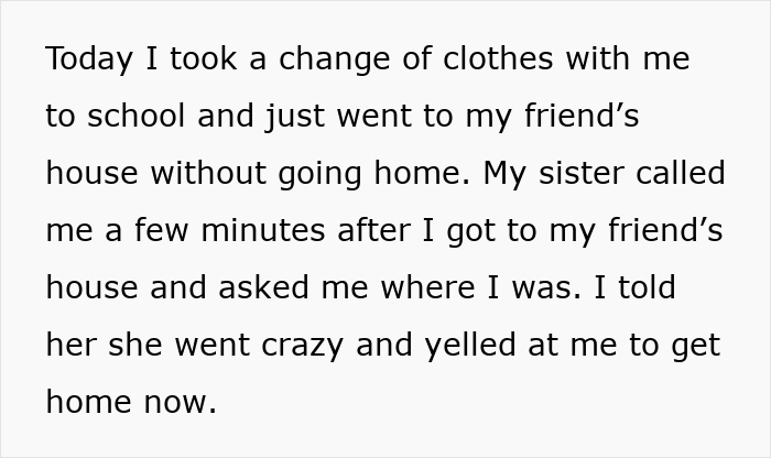 Teen flees babysitting chaos; sister's social media rant ensues.