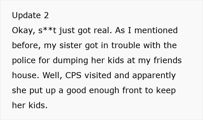 Text discussing a teenager fleeing a babysitting nightmare as his sister faces police issues and social media backlash.