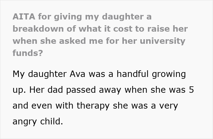 Text about university funds being spent due to bad behavior and parenting costs discussed.