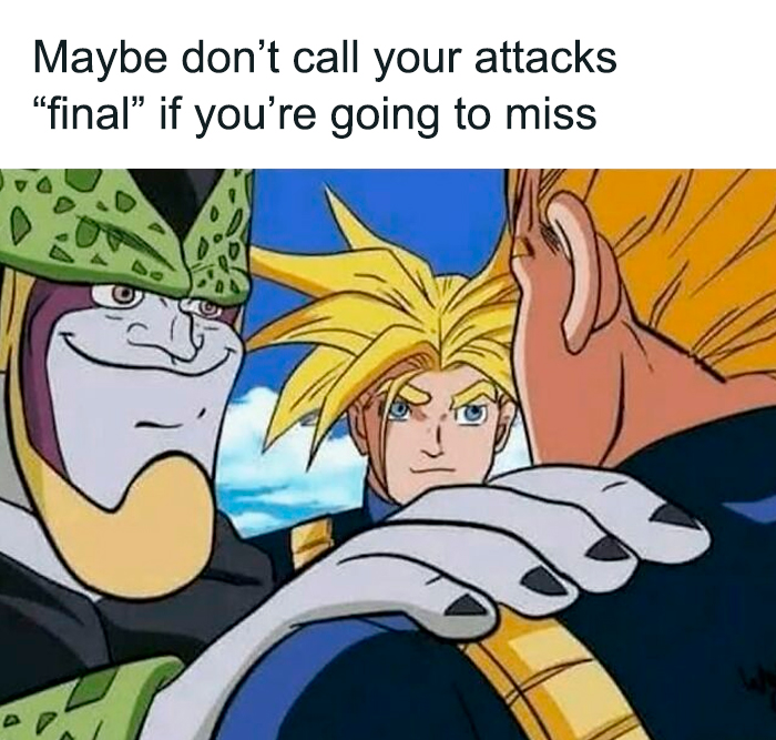 Characters from old cartoons in a humorous scene about an attack called "final" that might make you nostalgic.