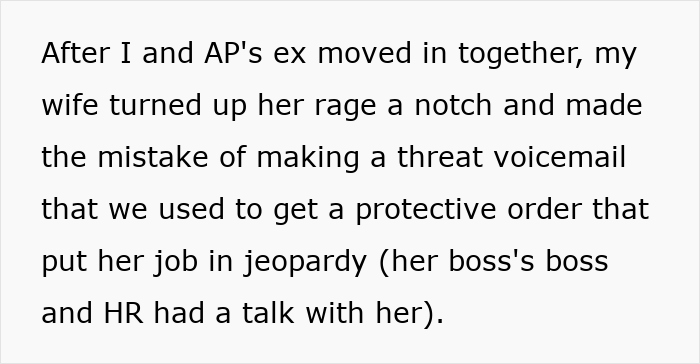 Text from an affair partner describing the aftermath of their spouses finding happiness together.