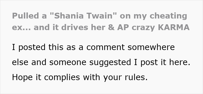 Text about affair partners' spouses finding happiness together, driving others crazy.