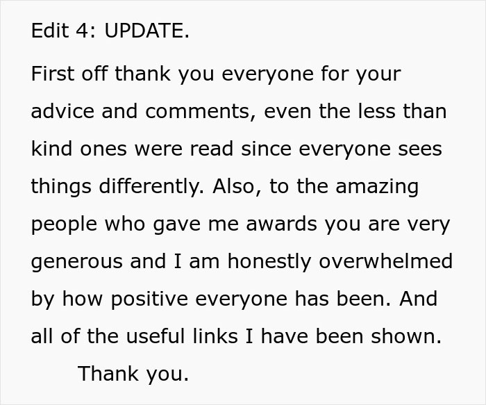 Text update expressing gratitude for advice and comments on babysitting job offer.