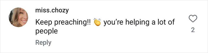 Comment praising woman's Ozempic transformation and impact, with clapping emoji.