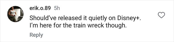 Comment criticizing Disney's Snow White event, suggesting it should've been on Disney+.