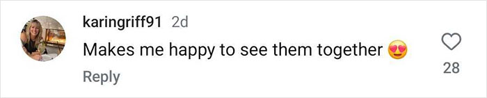 Instagram comment expressing joy over Taylor Swift's date night look with Travis Kelce.