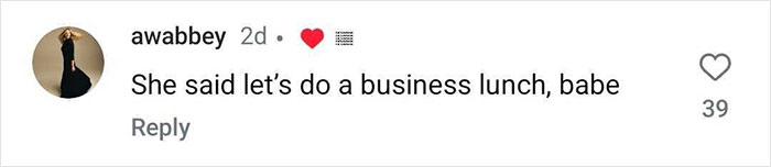 Comment reacting to Taylor Swift's date night look with Travis Kelce, saying: "She said let&rsquo;s do a business lunch, babe.