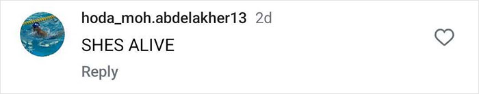 Instagram comment saying "SHES ALIVE" related to Taylor Swift date night look.