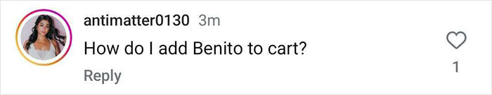 Instagram comment on Bad Bunny's Calvin Klein ad, referencing viral campaign.