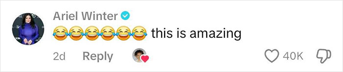 Comment with laughing emojis saying "this is amazing" related to Ed O'Neill clip.