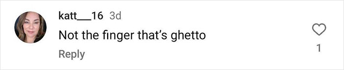 Social media comment expressing disapproval, reacting to Chris Hemsworth-related photo. Social media comment expressing disapproval, reacting to Chris Hemsworth-related photo.