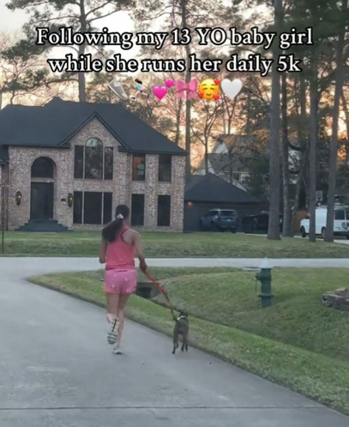 Mom follows daughter on her 5k run, creating an important discussion.