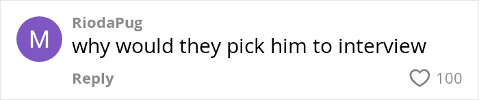 Social media comment questioning interview choice amid Millie Bobby Brown controversy.