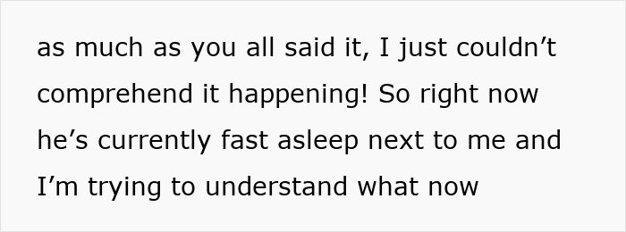 Text message from a wife reflecting on her husband’s unexpected sleepover with someone else. Text message from a wife reflecting on her husband’s unexpected sleepover with someone else.