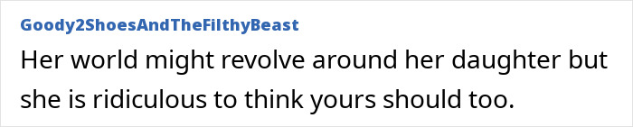 Comment about a woman bringing her child to a spa day where kids aren't allowed.