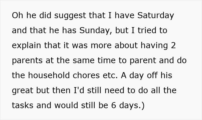 Text discussing the challenge of balancing parenting toddlers and household chores.