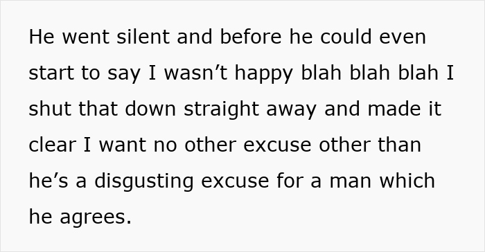 Text about a wife confronting her husband about a sleepover, indicating a desire for divorce. Text about a wife confronting her husband about a sleepover, indicating a desire for divorce.