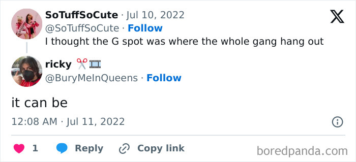 Screenshot of a witty social media comment exchange featuring "epic comment" humor.