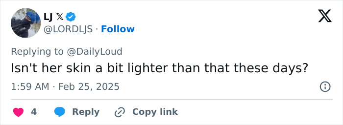 Tweet questioning Beyoncé's wax figure skin tone, sparking internet debate. Tweet questioning Beyoncé's wax figure skin tone, sparking internet debate.