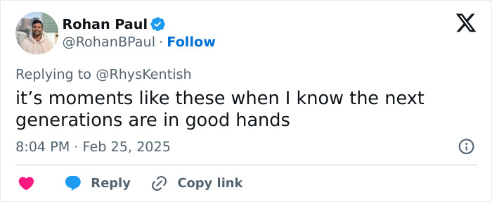 Tweet screenshot discussing social media app controversy, expressing hope for future generations.