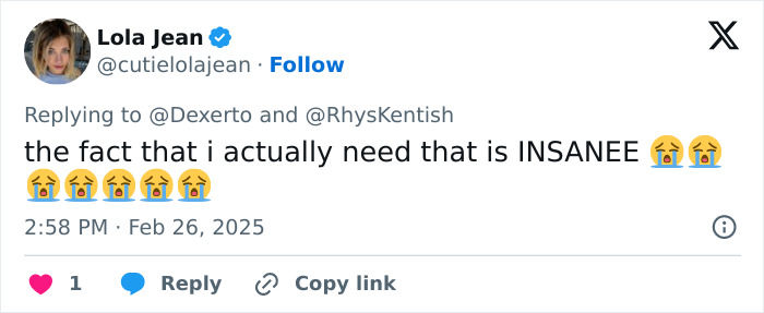 Tweet reacting to app controversy with emojis and emphasis on "insane.