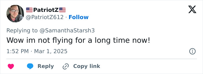 Tweet by PatriotZ612 reacting to FedEx aircraft fire mid-air incident.