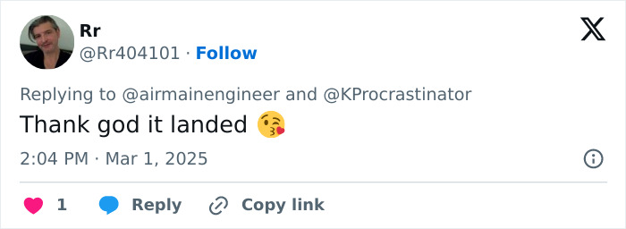 Tweet expressing relief about packages delayed due to FedEx aircraft incident.