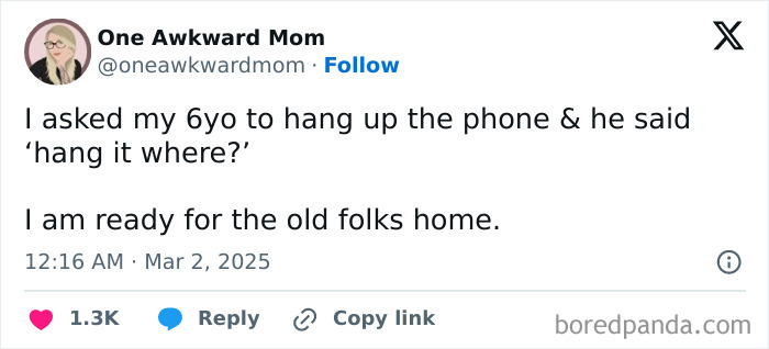 Tweet from a parent about a child's funny response, highlighting relatable parenting humor.