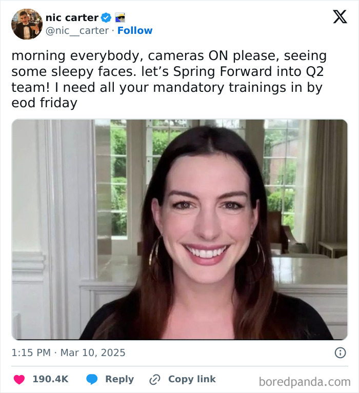 Woman smiling during a virtual meeting, reminding team about timely submissions, emphasizing generational wealth.