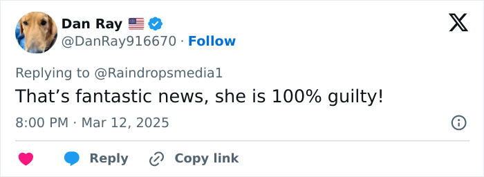 Tweet response discussing viral baton incident involving star facing assault charge.