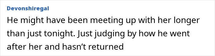 Text comment about an ex bringing a woman into a shared home during separation process.