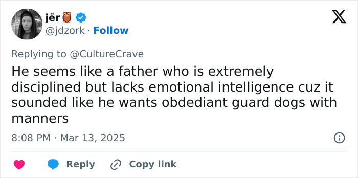 Tweet discussing views on masculinity in the context of Anthony Mackie's "Captain America" controversy.