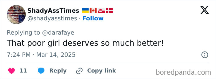 Tweet criticizing police officer's treatment of daughter.