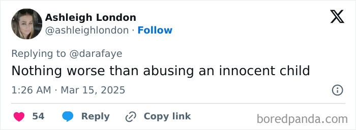 Twitter user condemns police officer's treatment of child.