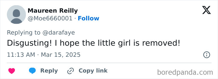 Twitter user reacts to news about police officer and 6-year-old daughter standing in cold with a sign.