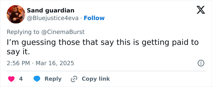 Tweet implying payment for praising 'Woke' Snow White by Disney critics.