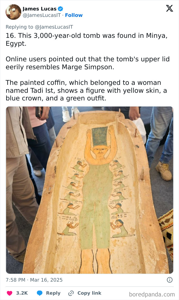 Ancient Egyptian artifact with painted coffin lid displaying a vivid figure, highlighting the civilization's magnificence.