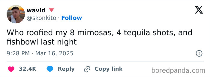 A humorous tweet about a wild night out, highlighting the concept of generational wealth.