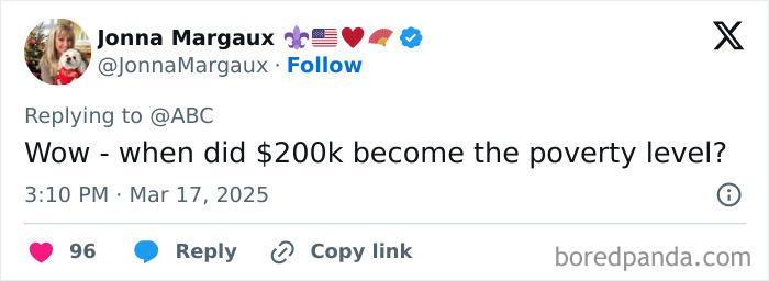 Tweet reaction to Harvard's free tuition for families earning $200K or less, questioning income levels. Tweet reaction to Harvard's free tuition for families earning $200K or less, questioning income levels.
