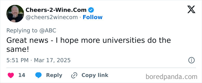 Tweet reacting to Harvard's free tuition announcement for families earning $200K or less. Tweet reacting to Harvard's free tuition announcement for families earning $200K or less.