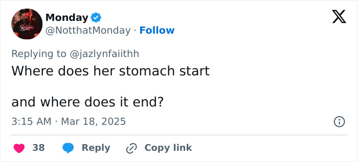 Tweet screenshot commenting on viral rapper's photo shoot, questioning appearance. Tweet screenshot commenting on viral rapper's photo shoot, questioning appearance.