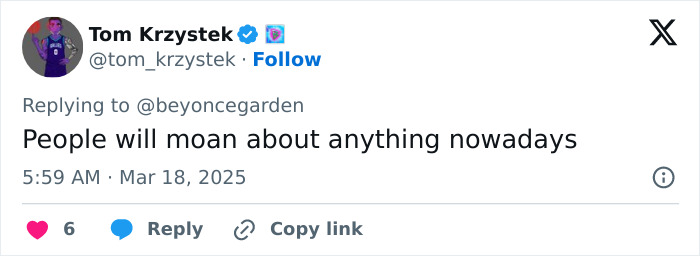 Tweet screenshot by Tom Krzystek commenting on heated debate over male tourists' actions.