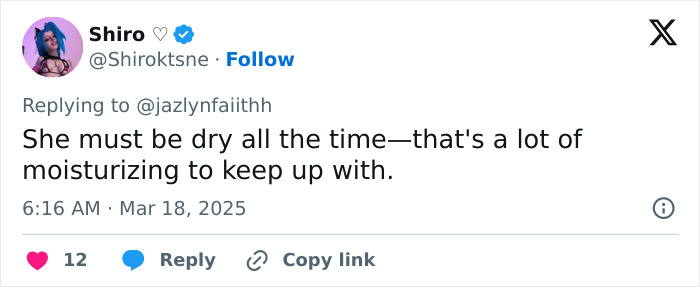 Tweet mentioning moisturizing issues related to viral rapper. Tweet mentioning moisturizing issues related to viral rapper.