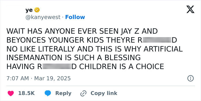 Kanye's controversial tweet about Beyonc&eacute; and Jay-Z's children sparks fan outrage.