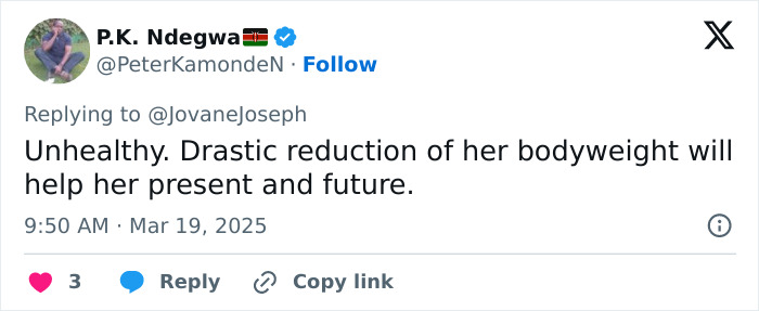 Tweet discussing bodyweight and health related to viral rapper's photoshoot. Tweet discussing bodyweight and health related to viral rapper's photoshoot.