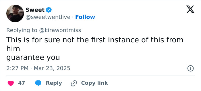 Tweet discussing viral incident involving basketball coach and female player.