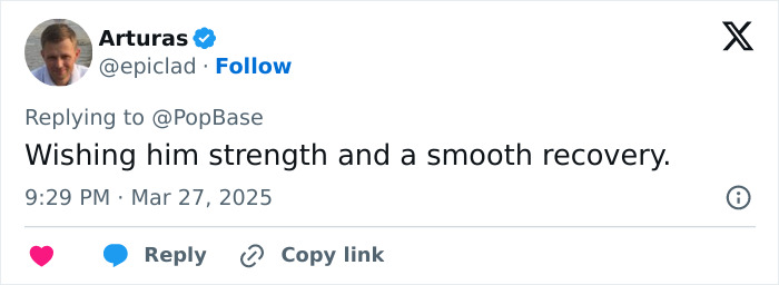 Tweet showing support for King Charles amid cancer battle, with wishes for strength and recovery. Tweet showing support for King Charles amid cancer battle, with wishes for strength and recovery.