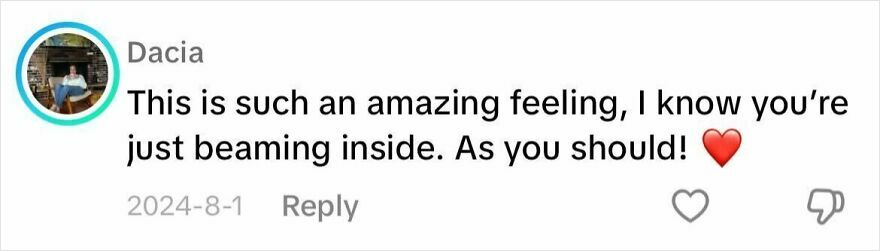 Comment praising the positive experience of taking Ozempic with a heart emoji.